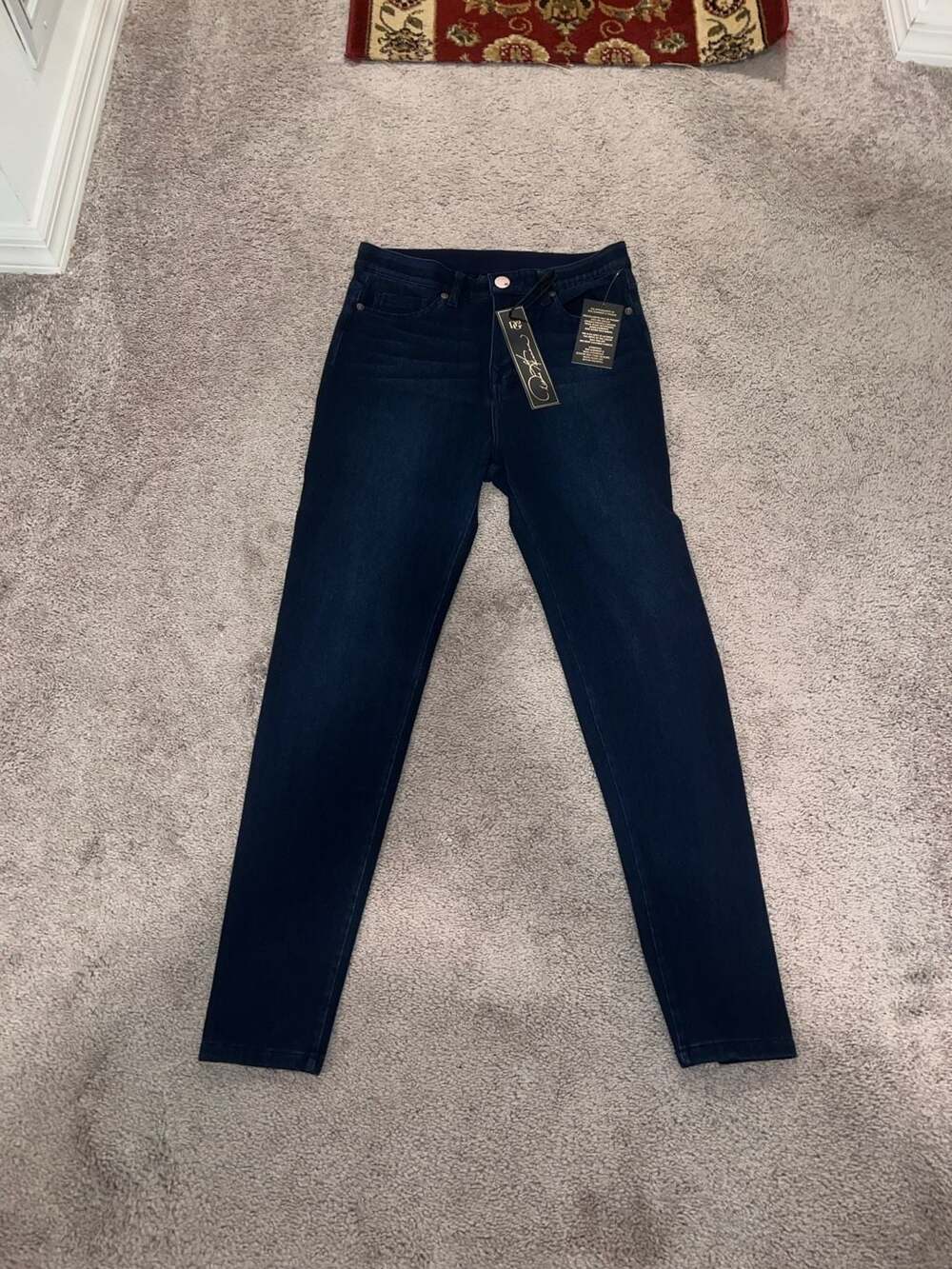 DG2 by Diane Gilman Dark Wash High Stretch Skinny Jeans